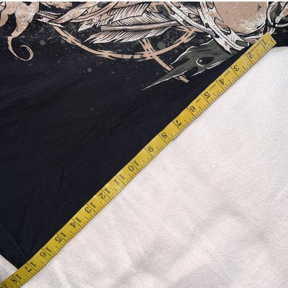 7.62 Design Black/Beige Skull Army "Never Accept Defeat" Graphic Shirt- XL - Picture 7 of 13